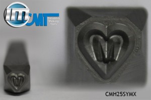1/4" Heart Symbol with M