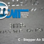 Air scribe mark on cold rolled steel